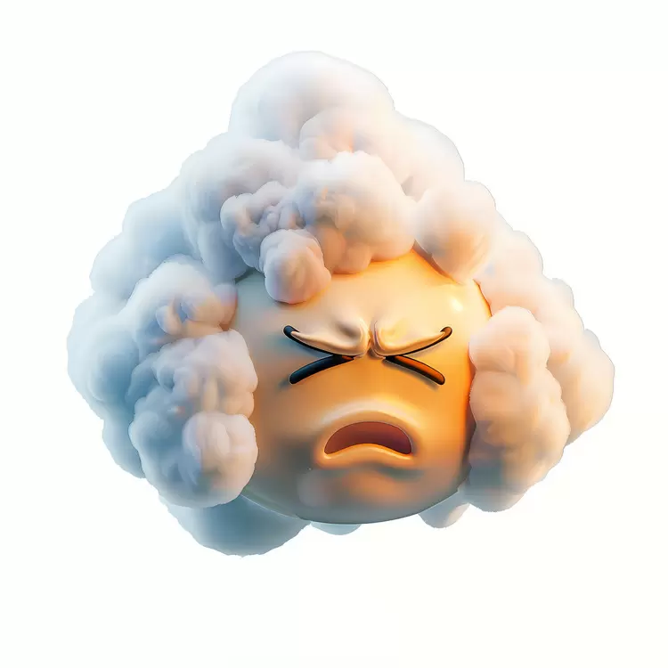 cartoon cloud face
