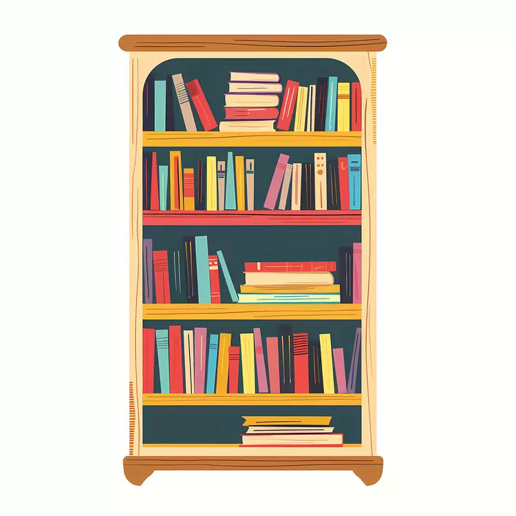 wooden bookshelf