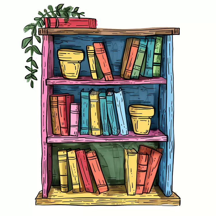 wooden bookshelf
