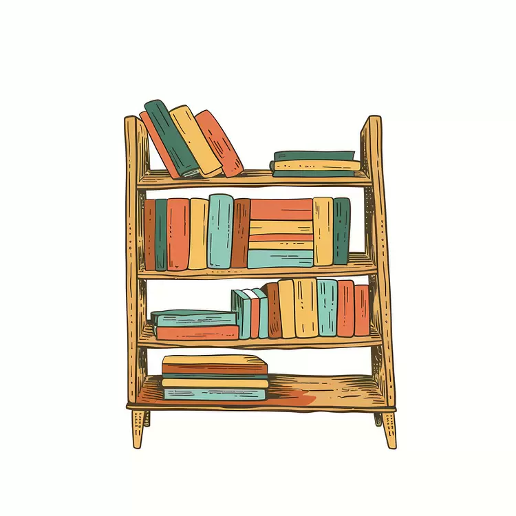 wooden bookshelf