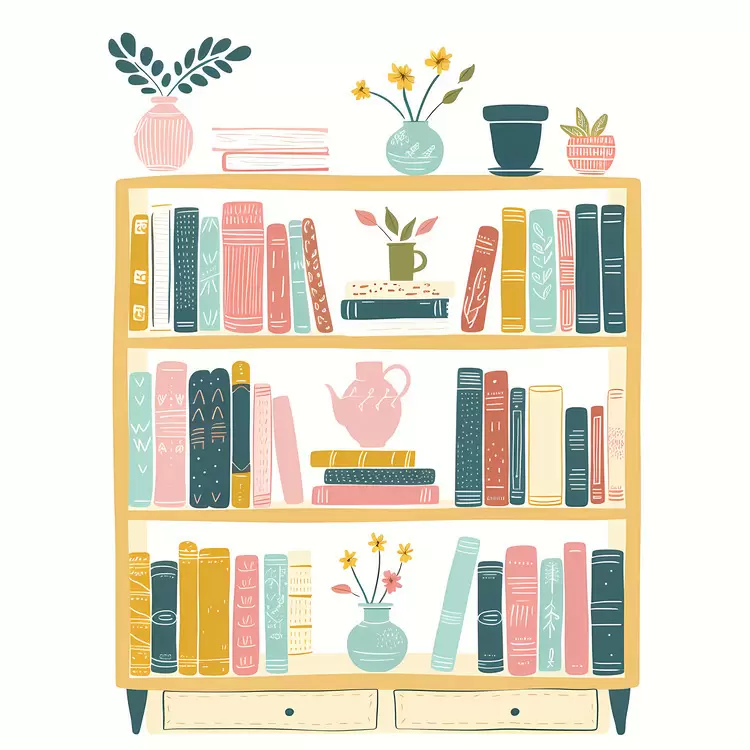 wooden bookshelf