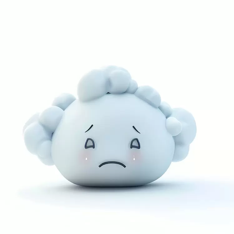 cartoon cloud face