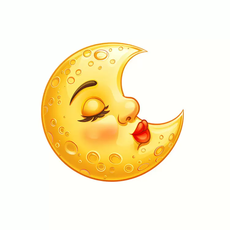 cartoon moon Face