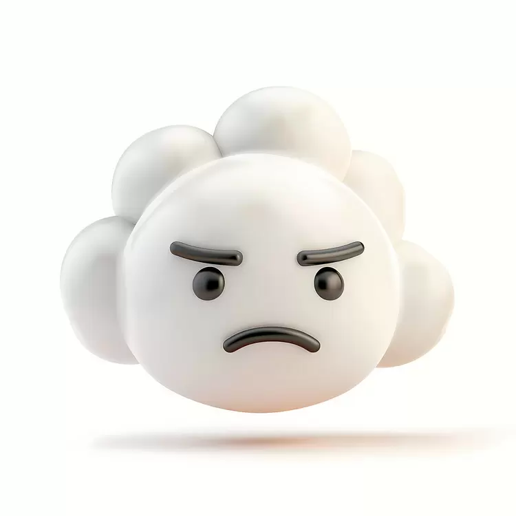 cartoon cloud face
