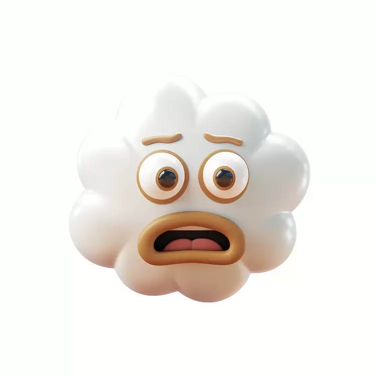 cartoon cloud face