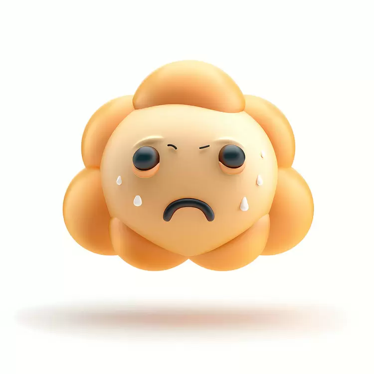cartoon cloud face