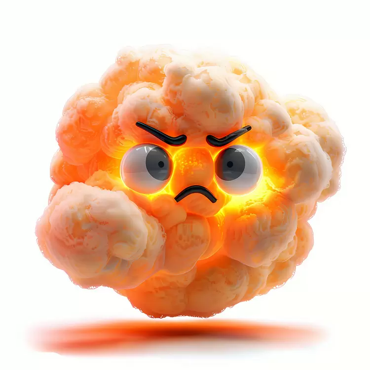 cartoon cloud face