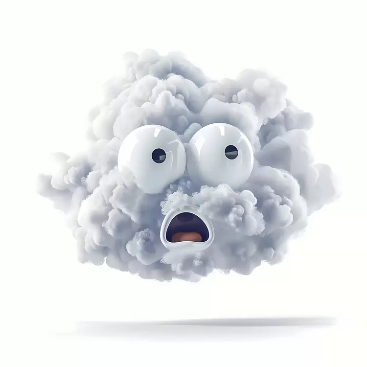 cartoon cloud face