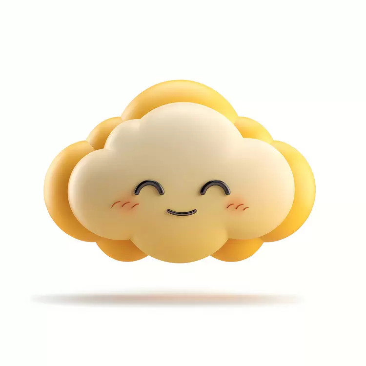 cartoon cloud face