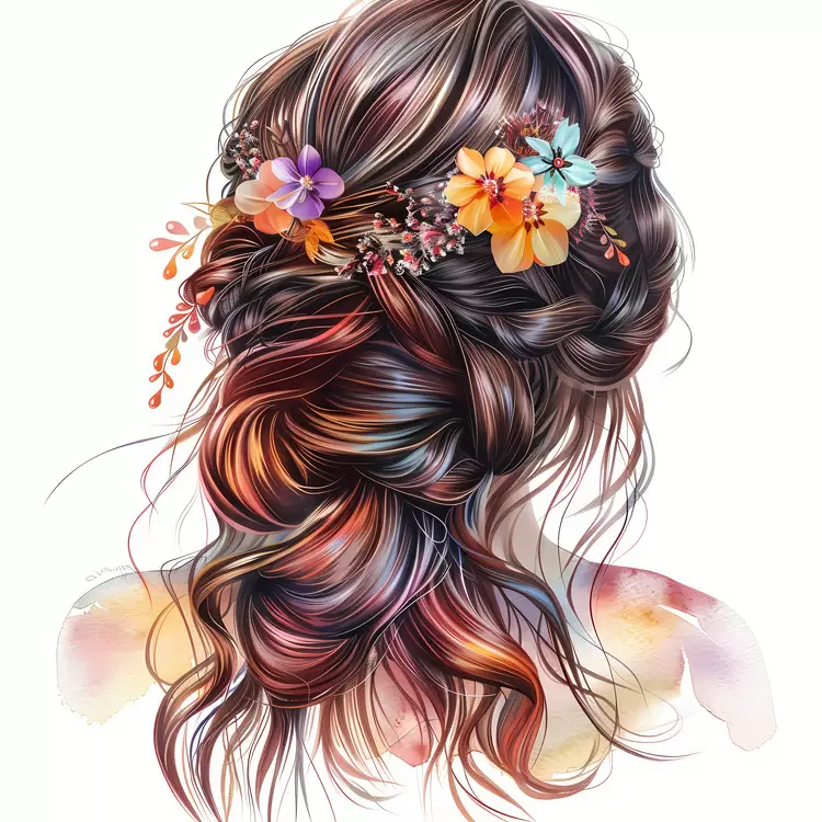 hair style flower