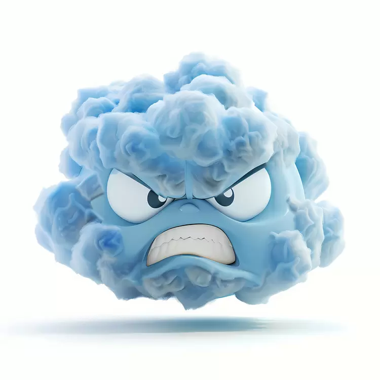 cartoon cloud face