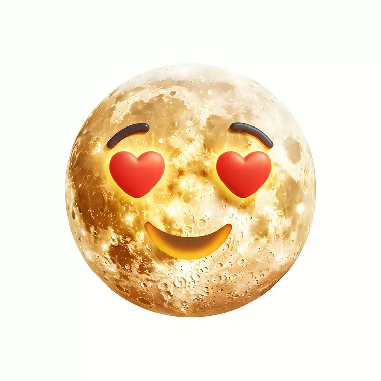 cartoon moon Face