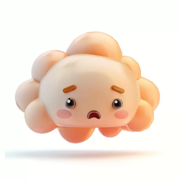 cartoon cloud face