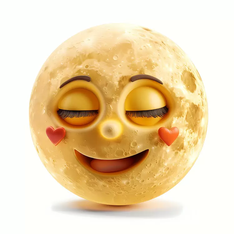 cartoon moon Face
