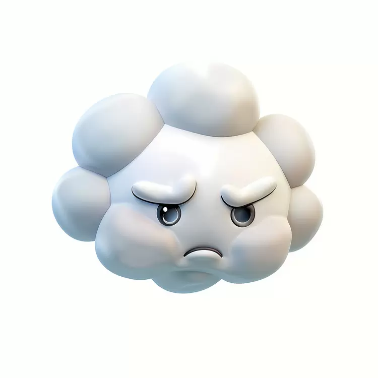 cartoon cloud face