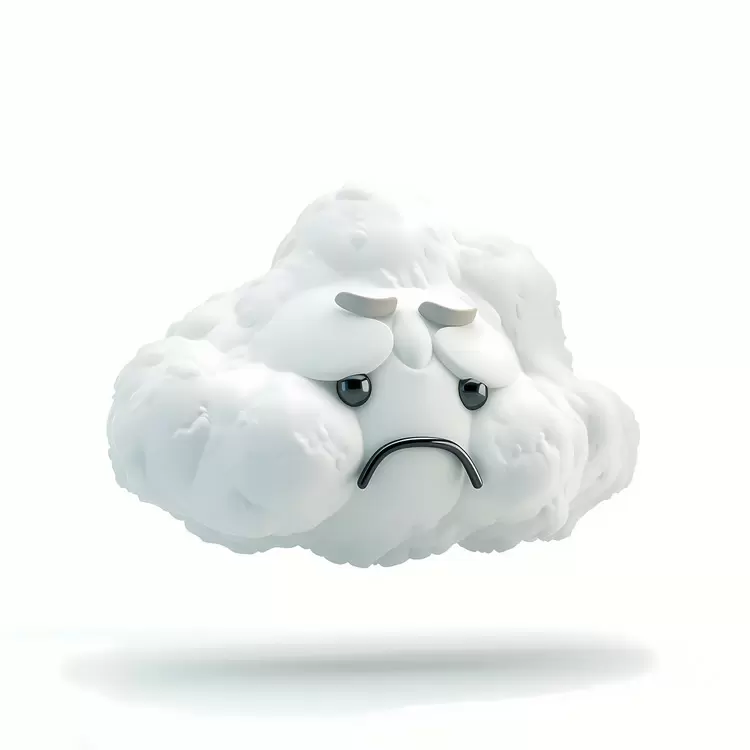 cartoon cloud face