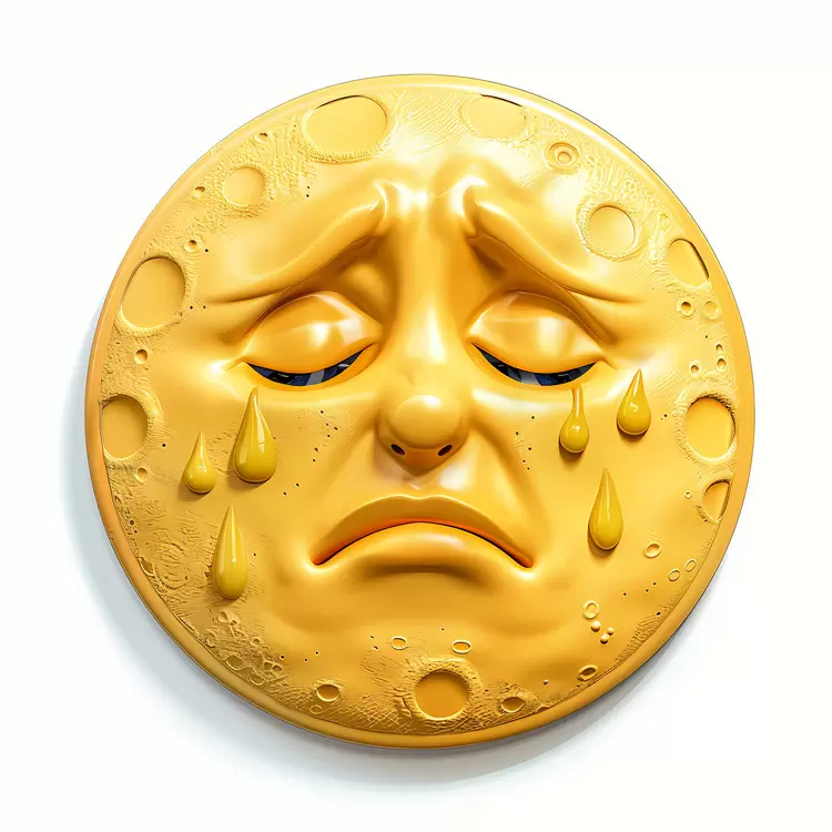 cartoon moon Face