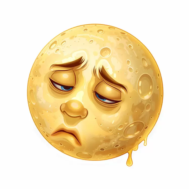 cartoon moon Face