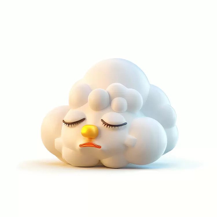 cartoon cloud face