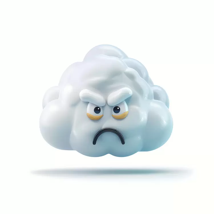 cartoon cloud face