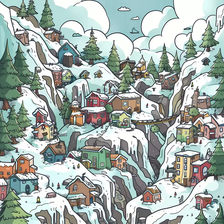 Avalanche cover town
