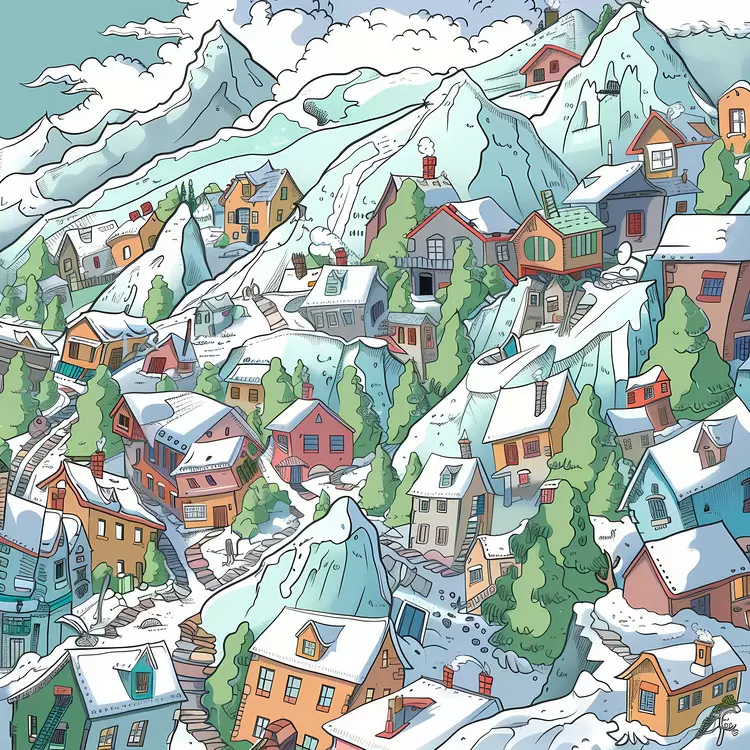 Avalanche cover town