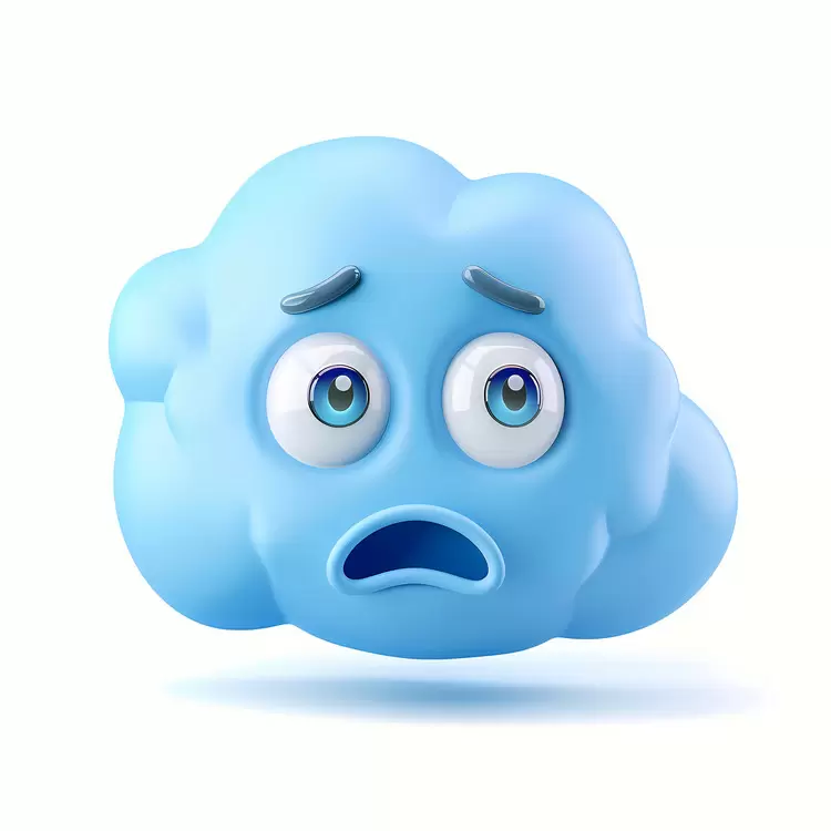 cartoon cloud face
