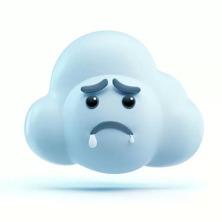 cartoon cloud face
