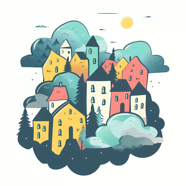 Avalanche cover town