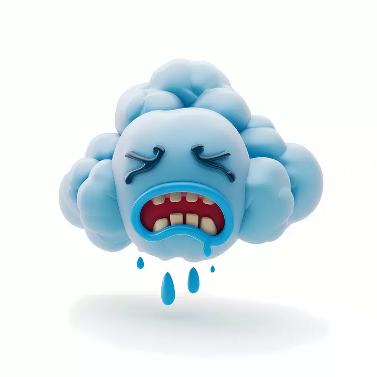 cartoon cloud face