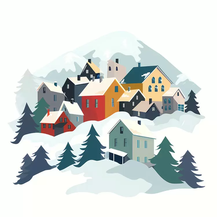 Avalanche cover town