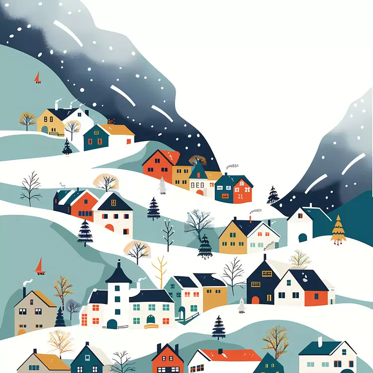 Avalanche cover town