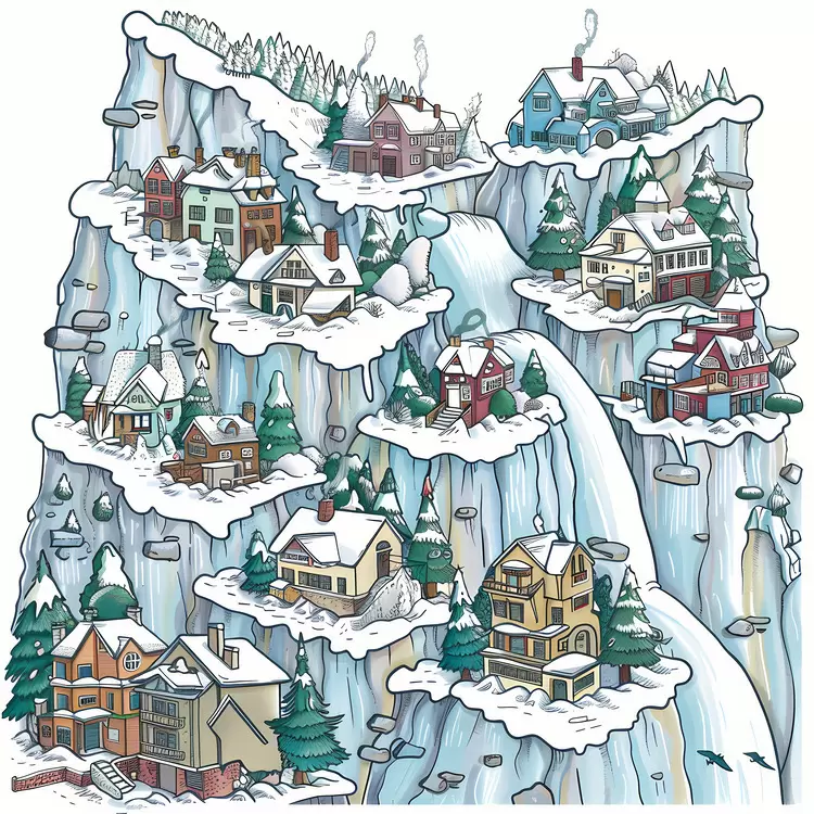 Avalanche cover town