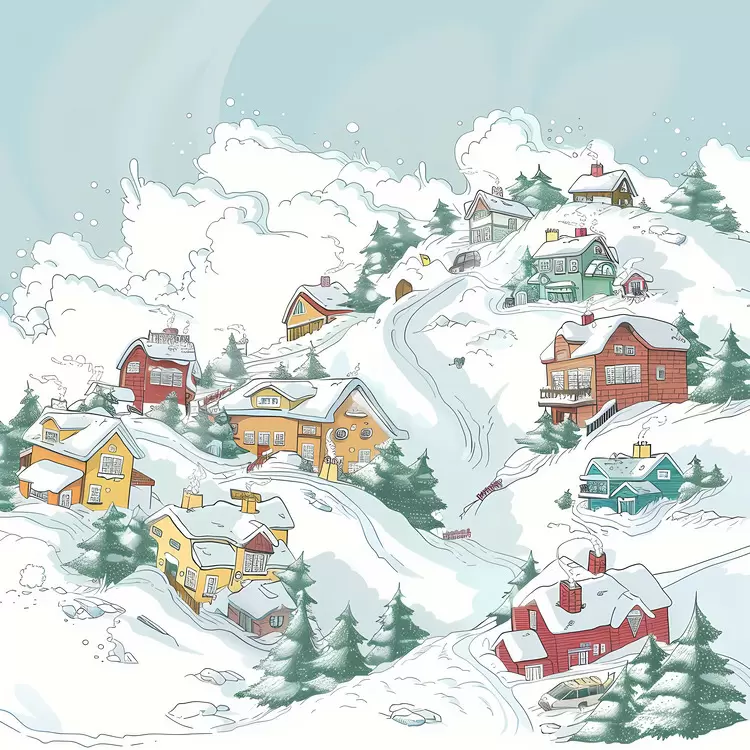 Avalanche cover town