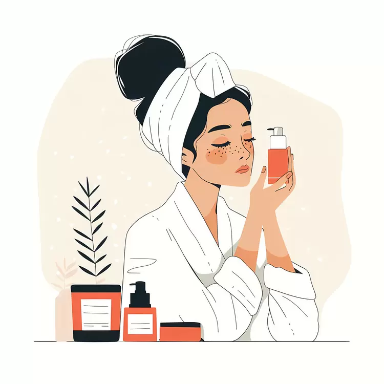woman doing skincare