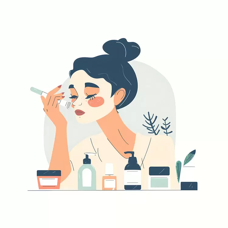 woman doing skincare