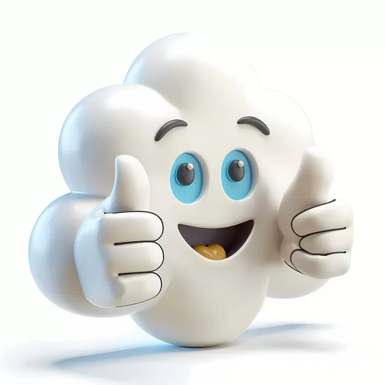 cartoon cloud face