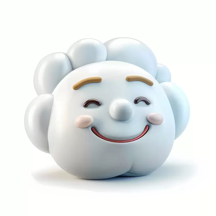 cartoon cloud face
