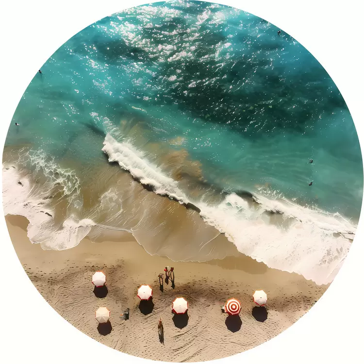 top view beach