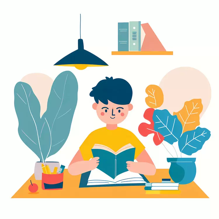 Boy doing homework