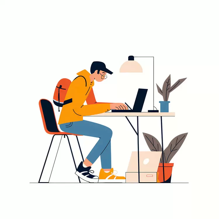 Boy doing homework