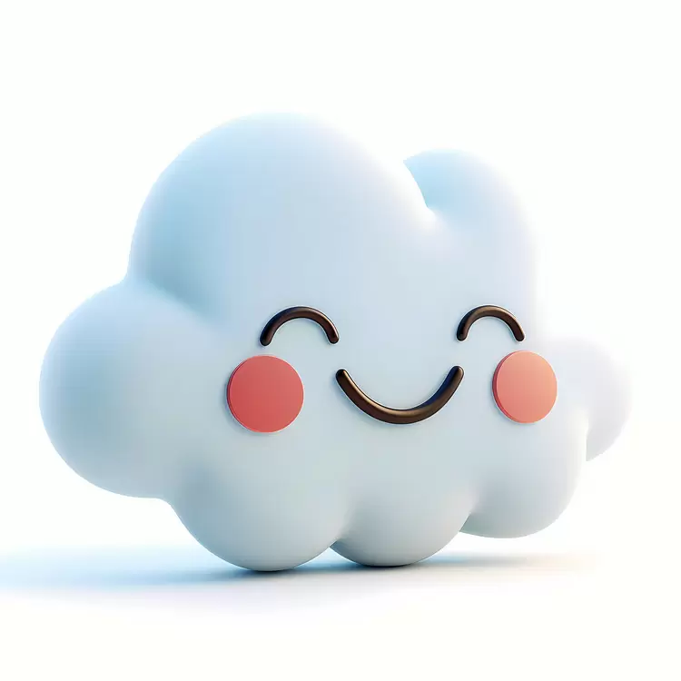 cartoon cloud face