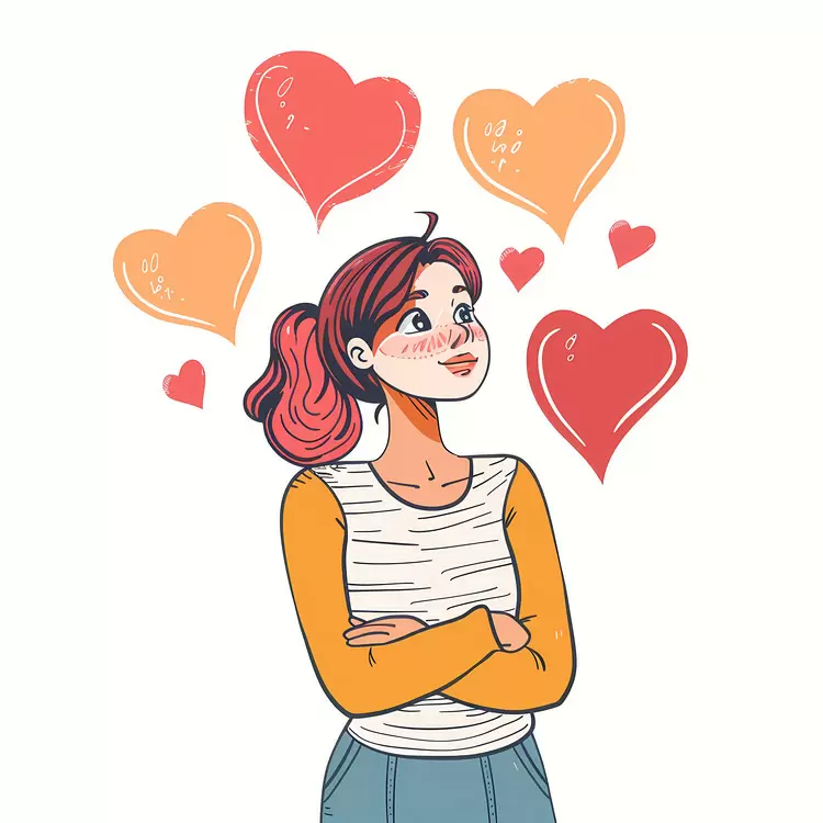 Woman doing conversation