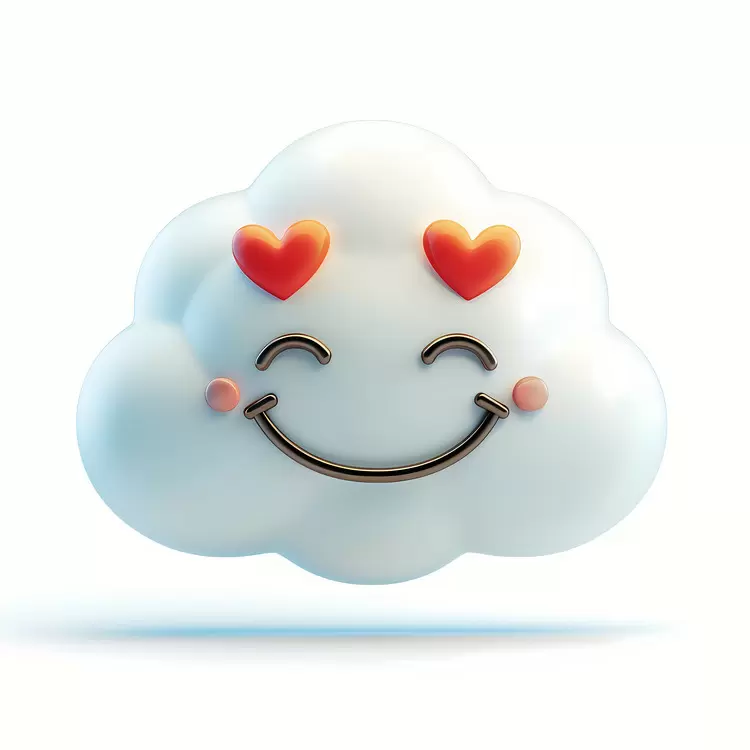 cartoon cloud face