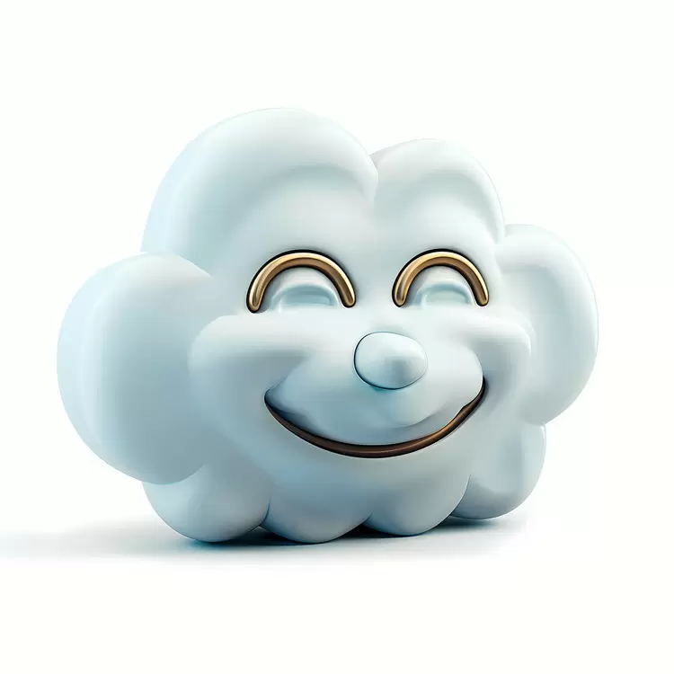 cartoon cloud face