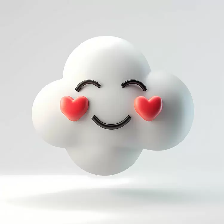 cartoon cloud face