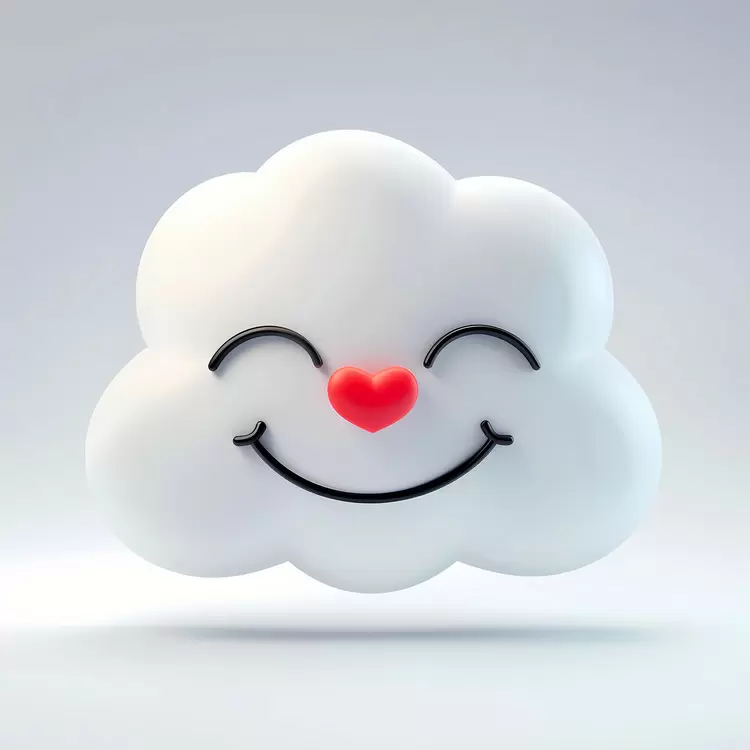 cartoon cloud face
