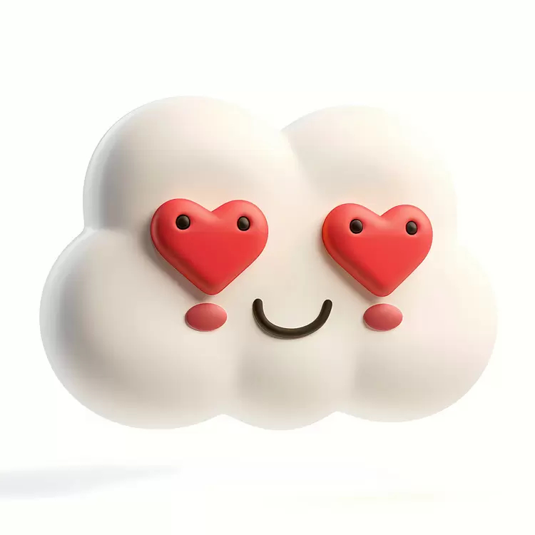 cartoon cloud face