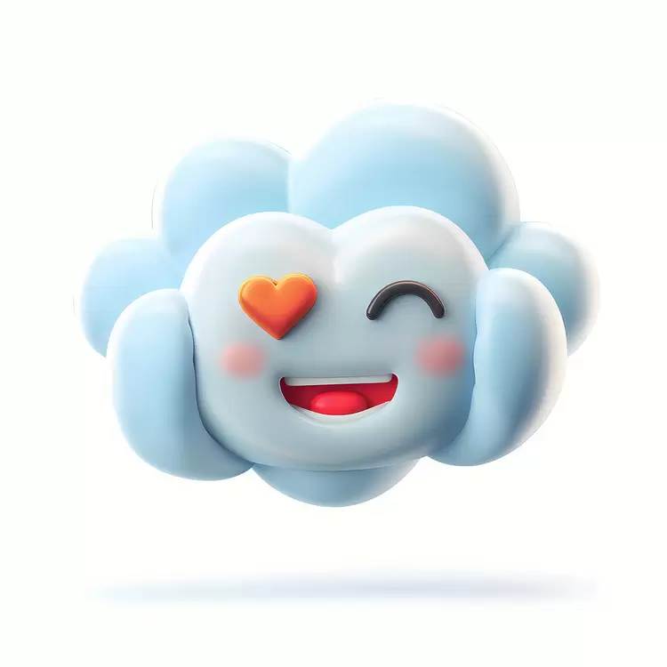 cartoon cloud face
