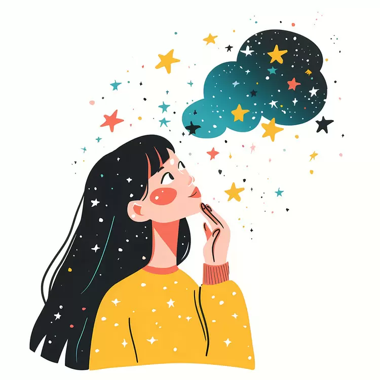 Woman doing conversation